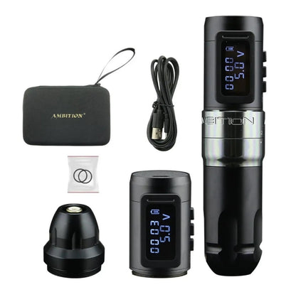 Ambition MARS-U Wireless Tattoo Machine with Adjustable Stroke INKSOULSUPPLY.COM