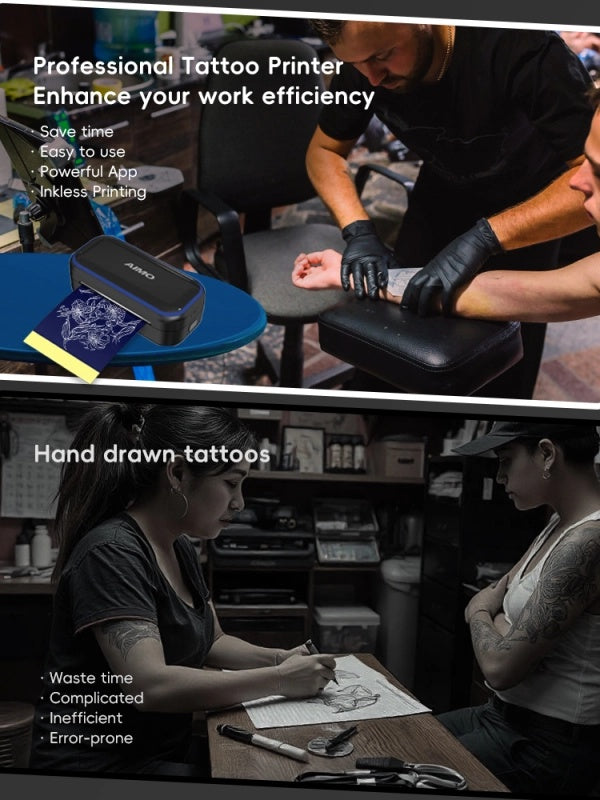 AIMO MR3 Bluetooth Tattoo Stencil Pocket Printer (can use roll paper) INKSOULSUPPLY.COM