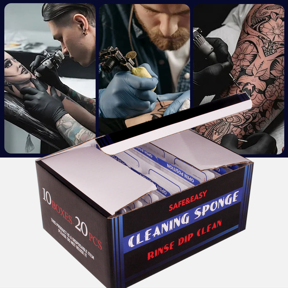 Tattoo Dip Foam - 20Pcs Dip Cups Rinse Caps Tip Rinse Dip Clean Professional Cartridge Dip Foam Cleaning INKSOULSUPPLY.COM