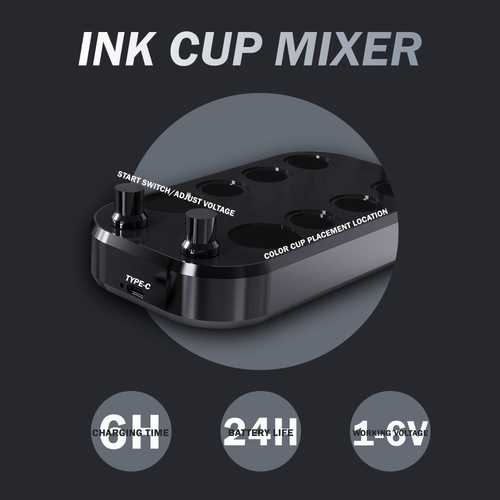 INKSOUL® TATTOO INK CUP MIXER 8 sites Aluminum alloy frame INKSOULSUPPLY.COM