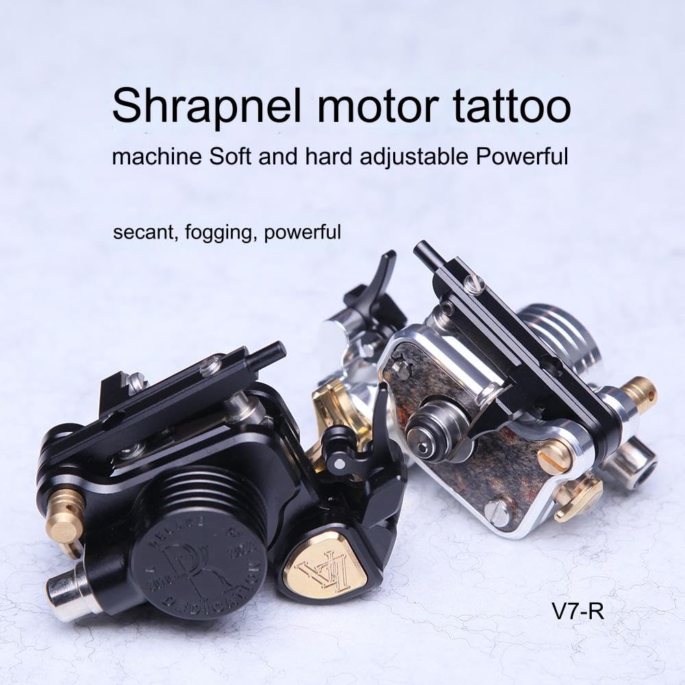 Top Quality V7R Bullet Motor Tattoo Machine - Swiss RCA-motor & Adjustable Needle Depth INKSOULSUPPLY.COM
