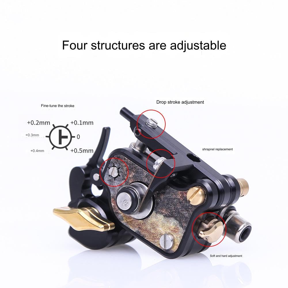 Top Quality V7R Bullet Motor Tattoo Machine - Swiss RCA-motor & Adjustable Needle Depth INKSOULSUPPLY.COM