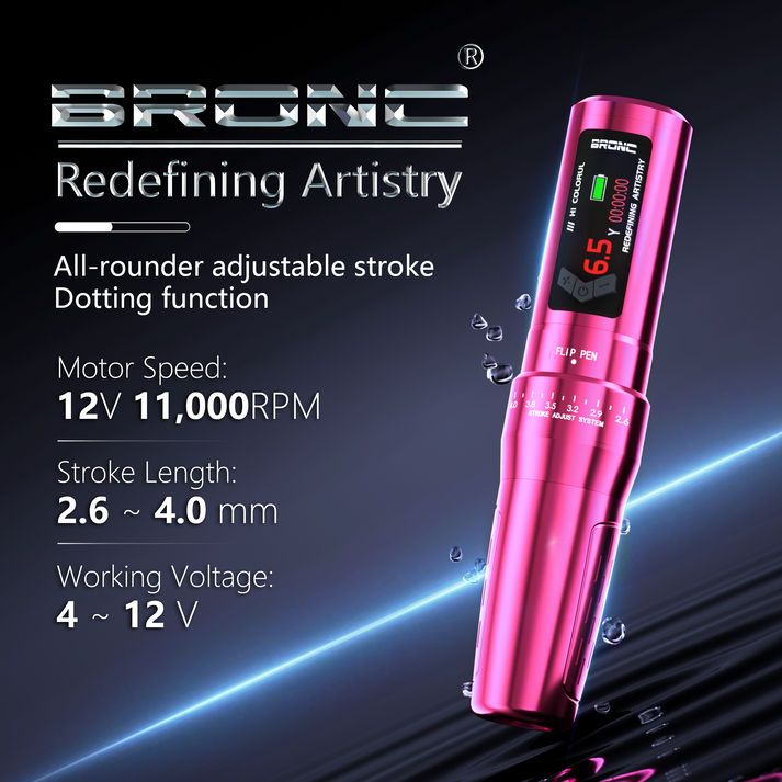 Bronc SIREN Adjustable Wireless Tattoo Pen INKSOULSUPPLY.COM