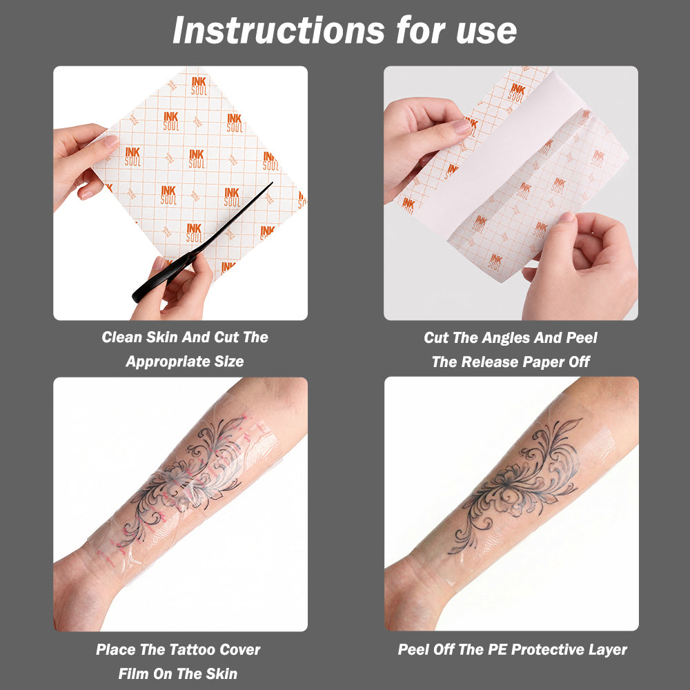 INKSOUL® Tattoo Aftercare Bandage Film 0.01mm ultrathin Roll 6in X 10yd INKSOULSUPPLY.COM