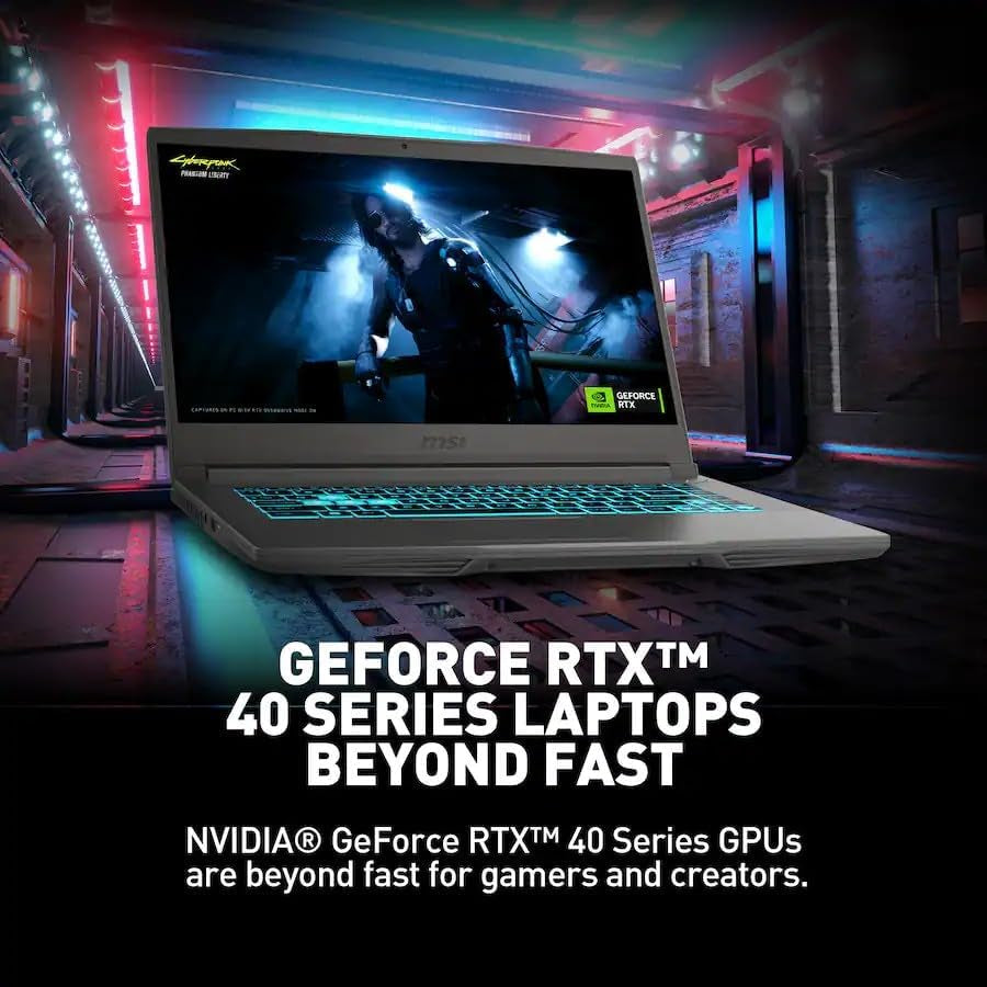 Msi 15.6" Thin A15 Gaming Laptop, 16GB DDR5, 512GB SSD, NVIDIA Geforce RTX 4050, Intel Core I5-13420H(Beat I7-11800H), Full HD Display, Backlit Keyboard, HDMI, Wi-Fi 6, Bluetooth, Windows 11, Black BazaarBox