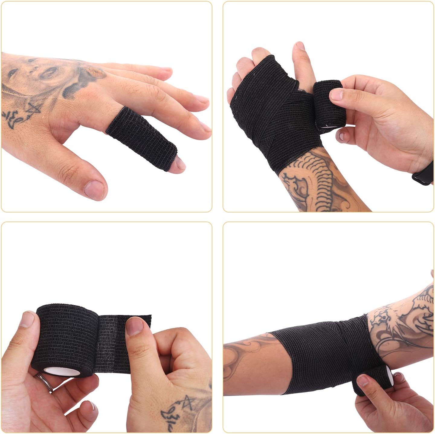 Self Adherent Cohesive Bandages Wrap 2" x 5 Yards, 12 Rolls INKSOULSUPPLY.COM