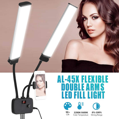 INKSOUL Flexible Double Arms LED Fill Light INKSOULSUPPLY.COM