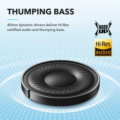 Soundcore by Anker Q20i Hybrid Active Noise Cancelling Headphones, Wireless Over-Ear Bluetooth, 40H Long ANC Playtime, Hi-Res Audio, Big Bass, Customize via an App, Transparency Mode Russell E-Commerce