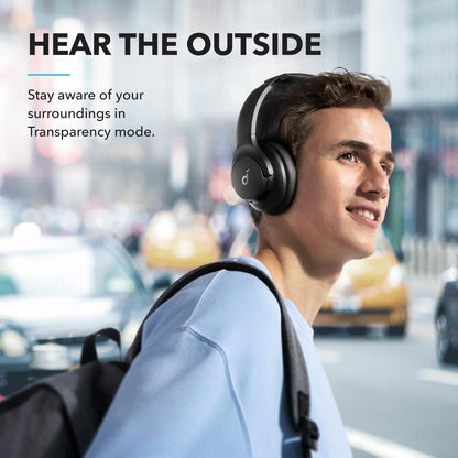 Soundcore by Anker Q20i Hybrid Active Noise Cancelling Headphones, Wireless Over-Ear Bluetooth, 40H Long ANC Playtime, Hi-Res Audio, Big Bass, Customize via an App, Transparency Mode Russell E-Commerce