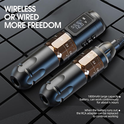 Ambition MARS-U Wireless Tattoo Machine with Adjustable Stroke INKSOULSUPPLY.COM