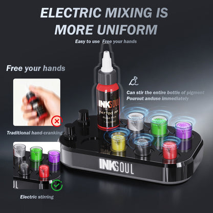 INKSOUL® TATTOO INK CUP MIXER 8 sites Aluminum alloy frame INKSOULSUPPLY.COM