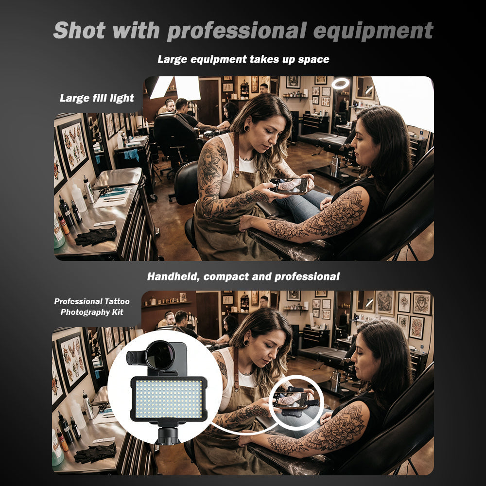 Professional Tattoo Photography Anti-2.0 Glare Kit 180 LED Beads（10W） INKSOULSUPPLY.COM