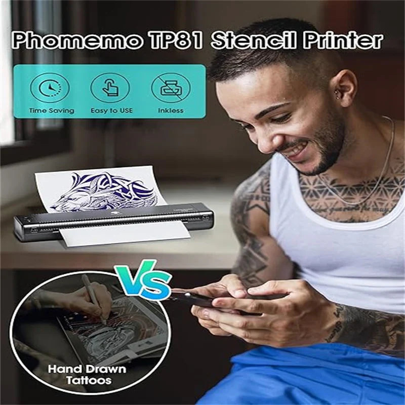 Phomemo TP81 Wireless Tattoo Template Printer (Upgrade) INKSOULSUPPLY.COM