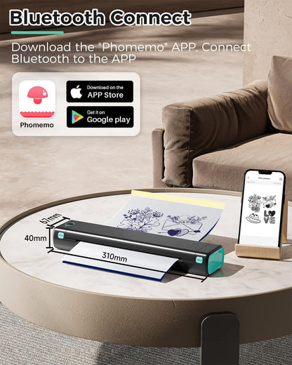 Phomemo M08F Wireless Tattoo Transfer Stencil Printer 216mm INKSOULSUPPLY.COM