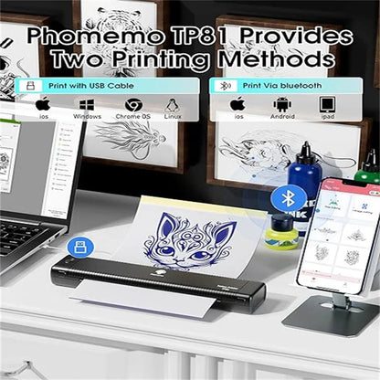 Phomemo TP81 Wireless Tattoo Template Printer (Upgrade) INKSOULSUPPLY.COM