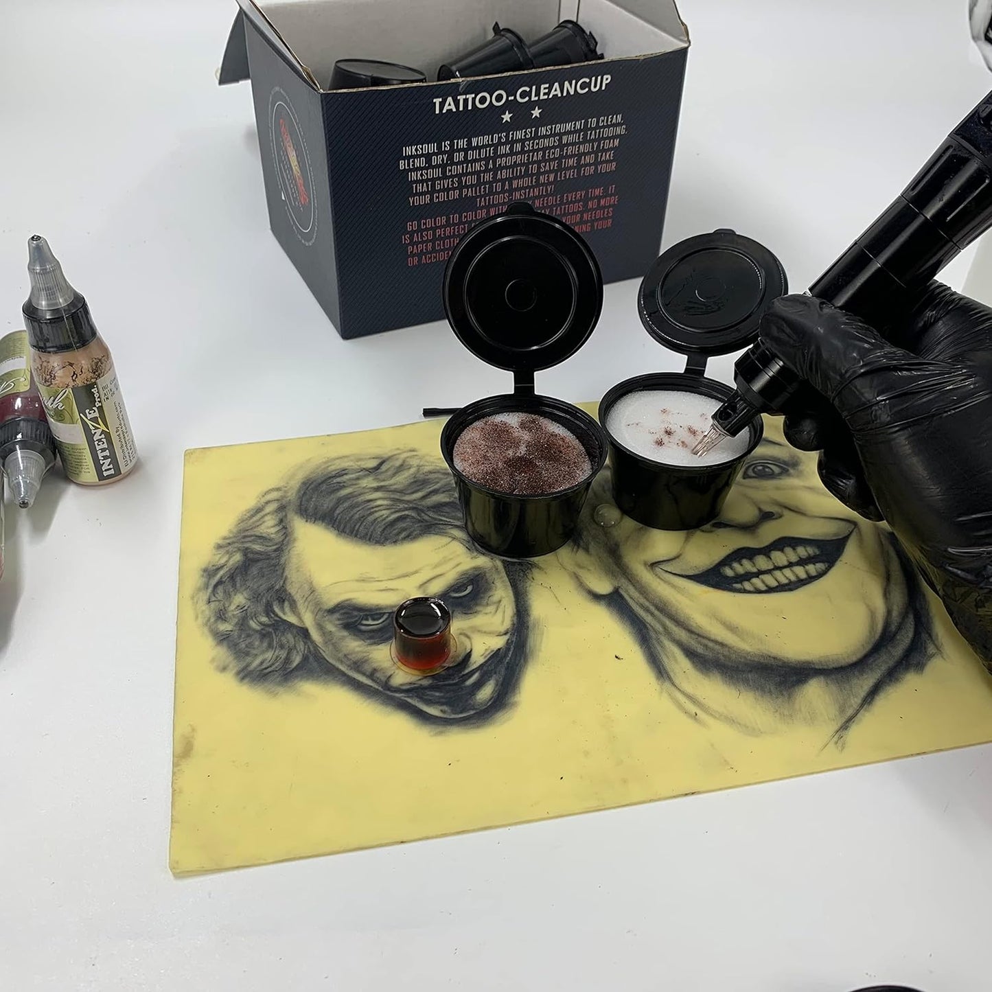 18pcs High-Quality Tattoo Dip Cup Caps INKSOULSUPPLY.COM