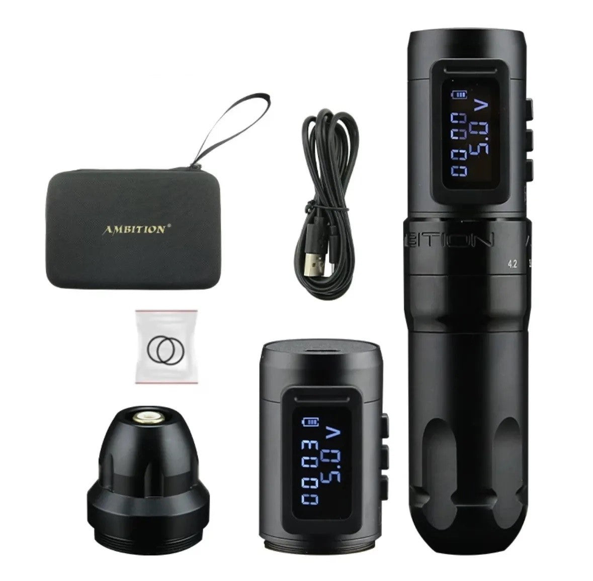 Ambition MARS-U Wireless Tattoo Machine with Adjustable Stroke INKSOULSUPPLY.COM