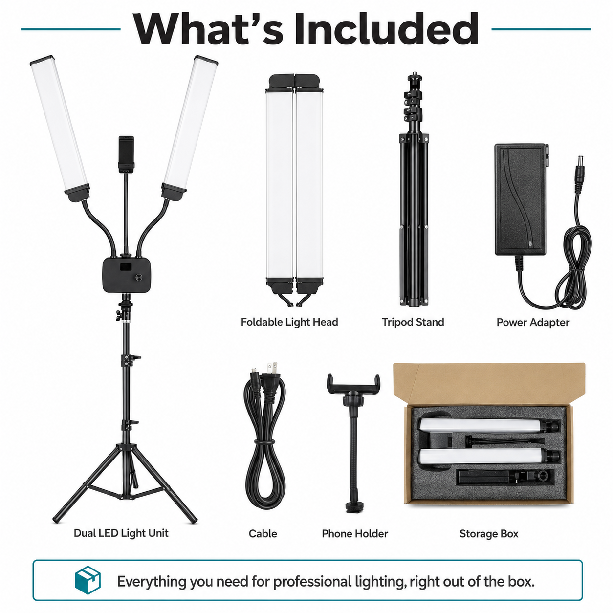 INKSOUL Flexible Double Arms LED Fill Light INKSOULSUPPLY.COM