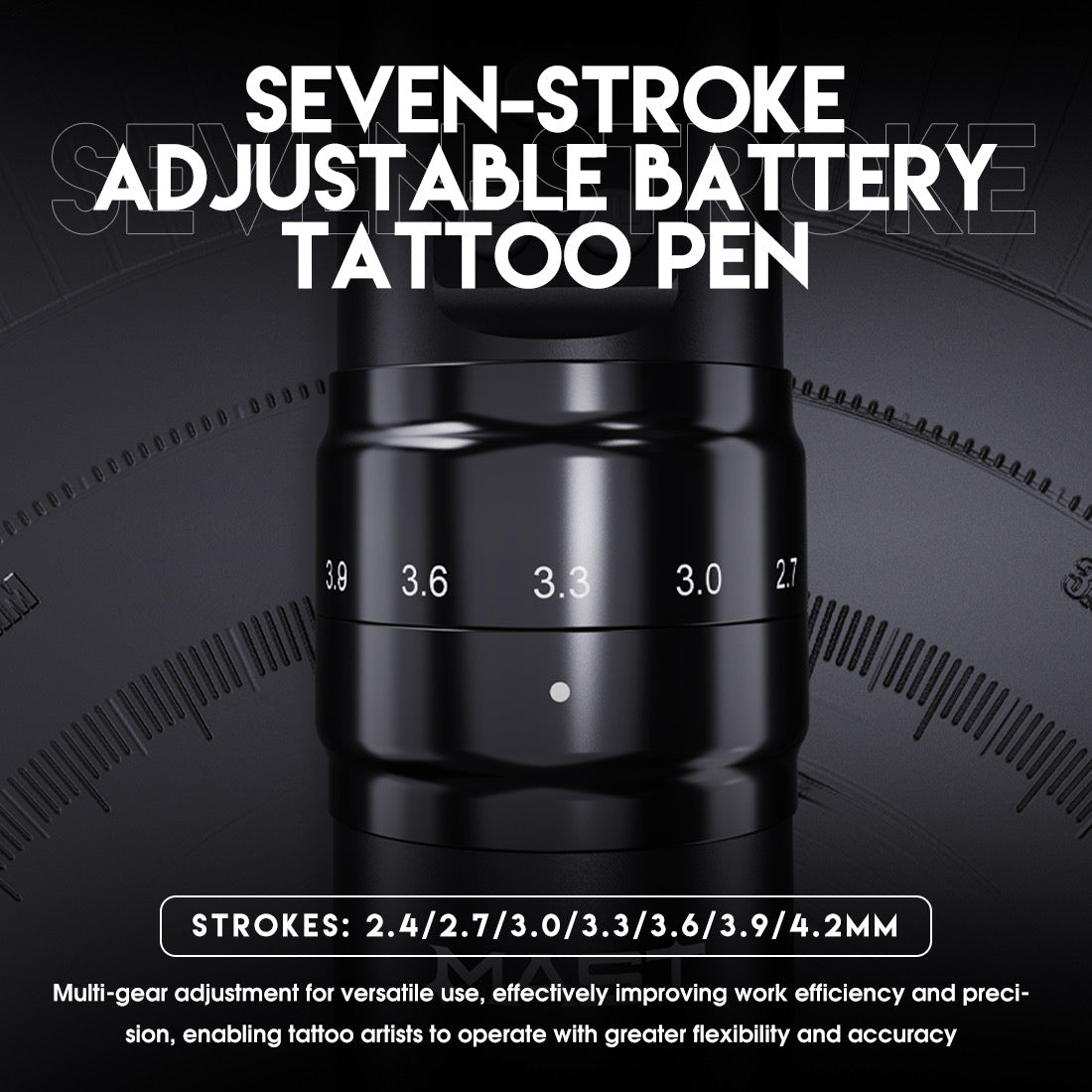 Dragonhawk Wireless Tattoo Pen Machine 2.4-4.2MM Strokes Length | Mast Fold 2 Pro INKSOULSUPPLY.COM