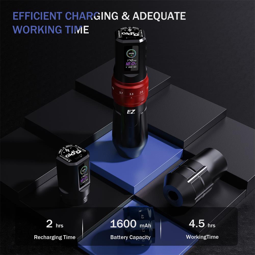 EZ P3 Pro Wireless Battery Tattoo Pen Machine INKSOULSUPPLY.COM