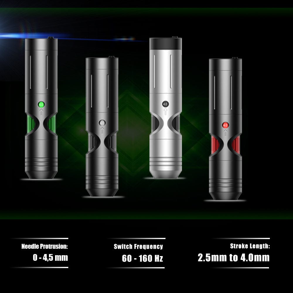EZ P3 Wireless Battery Six Options Adjustable Stroke Tattoo Pen Machine INKSOULSUPPLY.COM