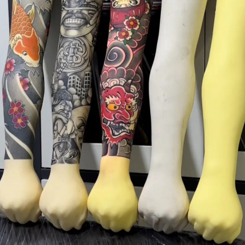 Full Arm Tattoo Practice Skin - Ideal for Temporary Face Painting and Tattoo Practicing INKSOULSUPPLY.COM