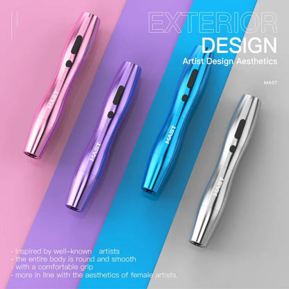 Wireless Tattoo Pen Machine With 2.5MM Stroke Permanent Makeup| Mast P20 (2 Batteries ver.) INKSOULSUPPLY.COM