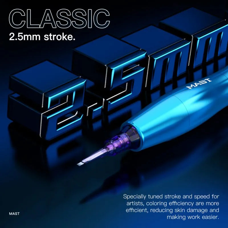 Wireless Tattoo Pen Machine With 2.5MM Stroke Permanent Makeup| Mast P20 (2 Batteries ver.) INKSOULSUPPLY.COM