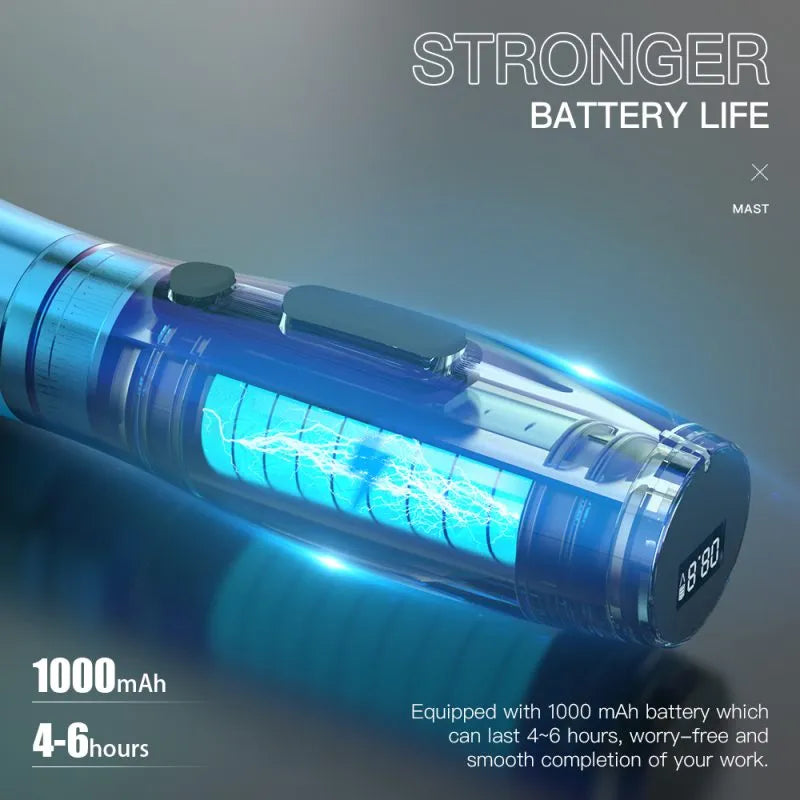 Wireless Tattoo Pen Machine With 2.5MM Stroke Permanent Makeup| Mast P20 (2 Batteries ver.) INKSOULSUPPLY.COM