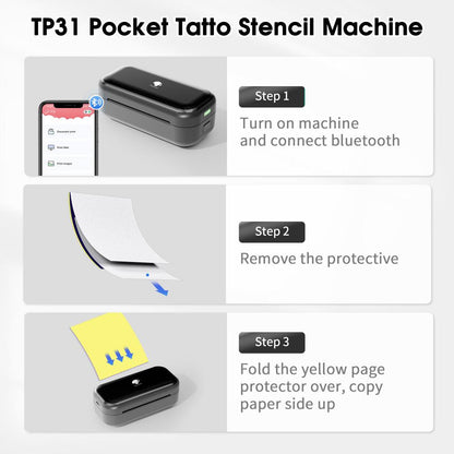 Phomemo TP31 Bluetooth Tattoo Stencil Pocket Printer INKSOULSUPPLY.COM