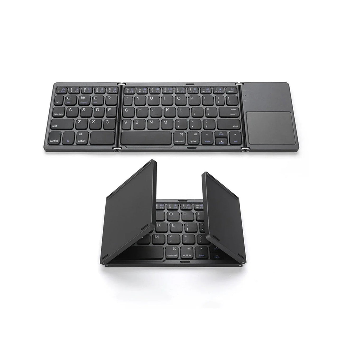 64-key Wireless BT Keyboard Rechargeable Foldable Keyboard Electronics Den