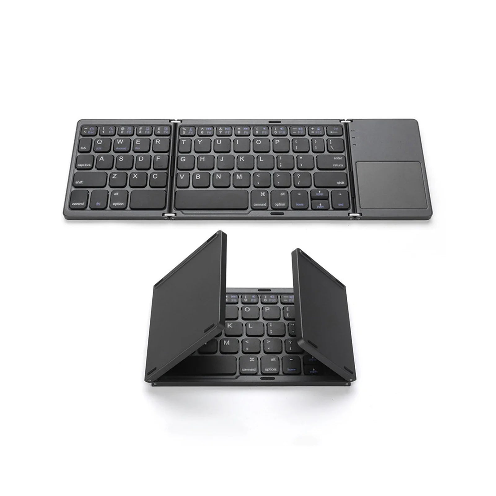 64-key Wireless BT Keyboard Rechargeable Foldable Keyboard Electronics Den
