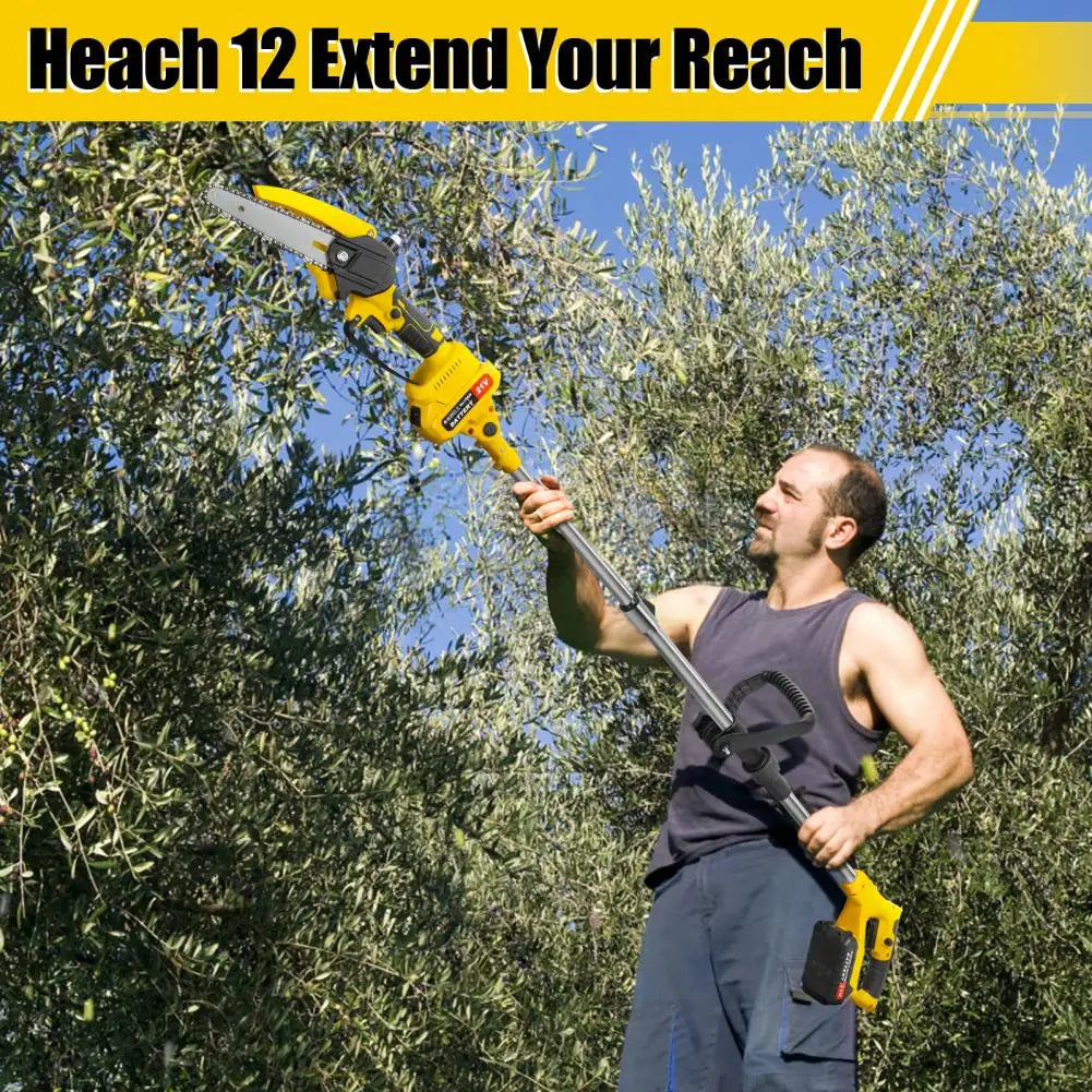 Cordless 2-in-1 Pole Saw And Mini Chainsaw 6-Inch Brushless Electric Chain Saw with 5.9 Feet Max Reach for Trimming And Cutting Russell E-Commerce