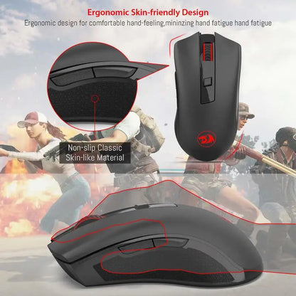 M652 Optical 2.4G Wireless Mouse with USB Receiver Electronics Den