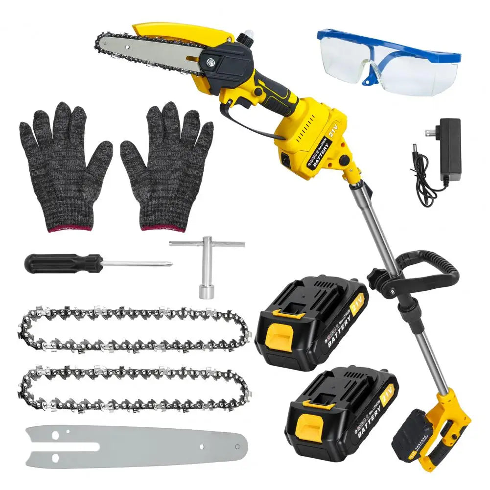 Cordless 2-in-1 Pole Saw And Mini Chainsaw 6-Inch Brushless Electric Chain Saw with 5.9 Feet Max Reach for Trimming And Cutting Russell E-Commerce