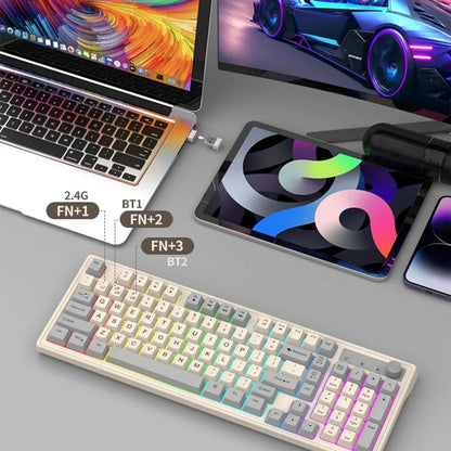 98-key Wireless Keyboard Rainbow Light Electronics Den