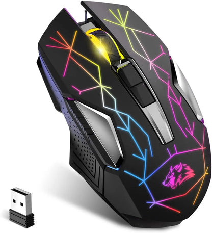 X18 Wireless Gaming Mouse 2.4G 7 RGB Electronics Den