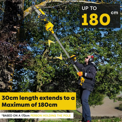 Cordless 2-in-1 Pole Saw And Mini Chainsaw 6-Inch Brushless Electric Chain Saw with 5.9 Feet Max Reach for Trimming And Cutting Russell E-Commerce