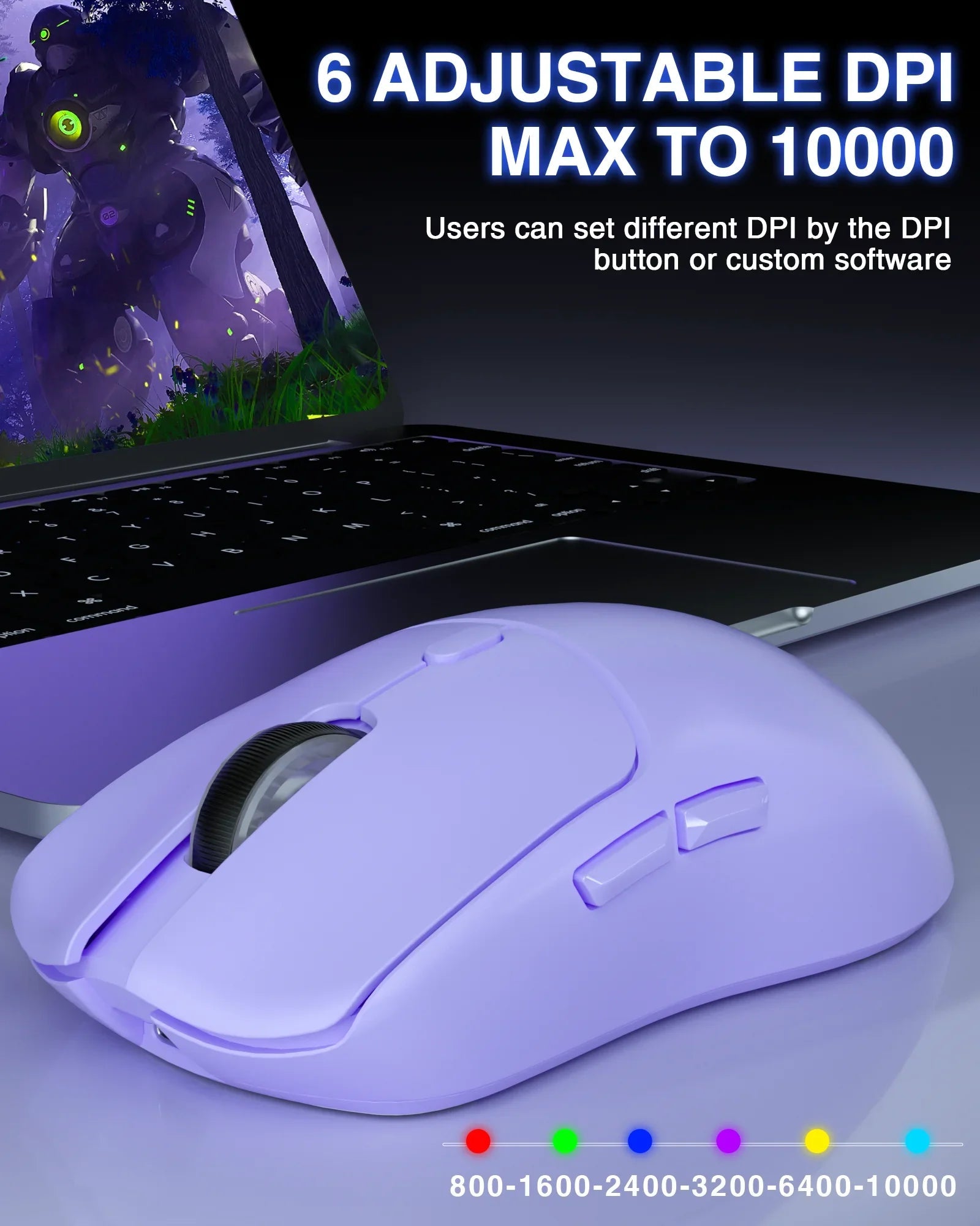 Tri-mode Rechargeable Ergonomic Bluetooth Mouse Electronics Den