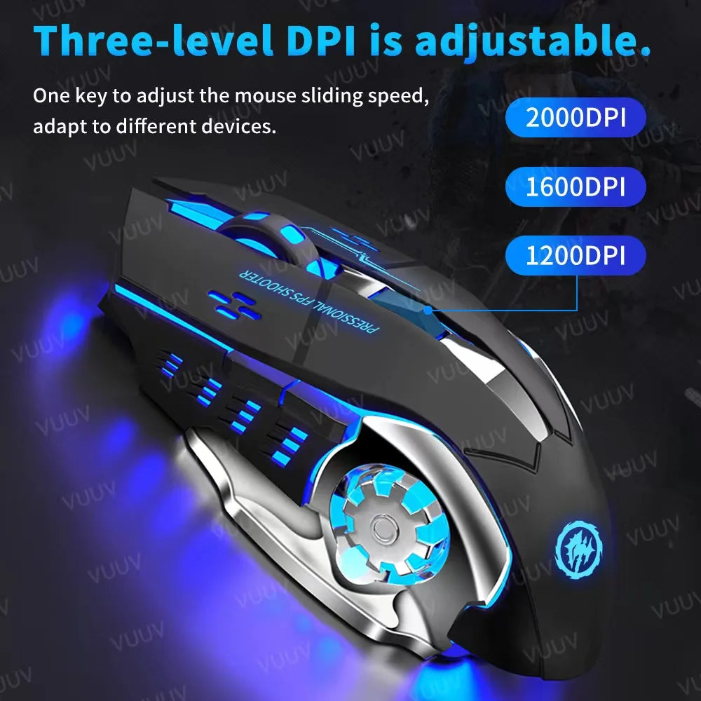 Wireless Gaming Mouse Bluetooth Electronics Den