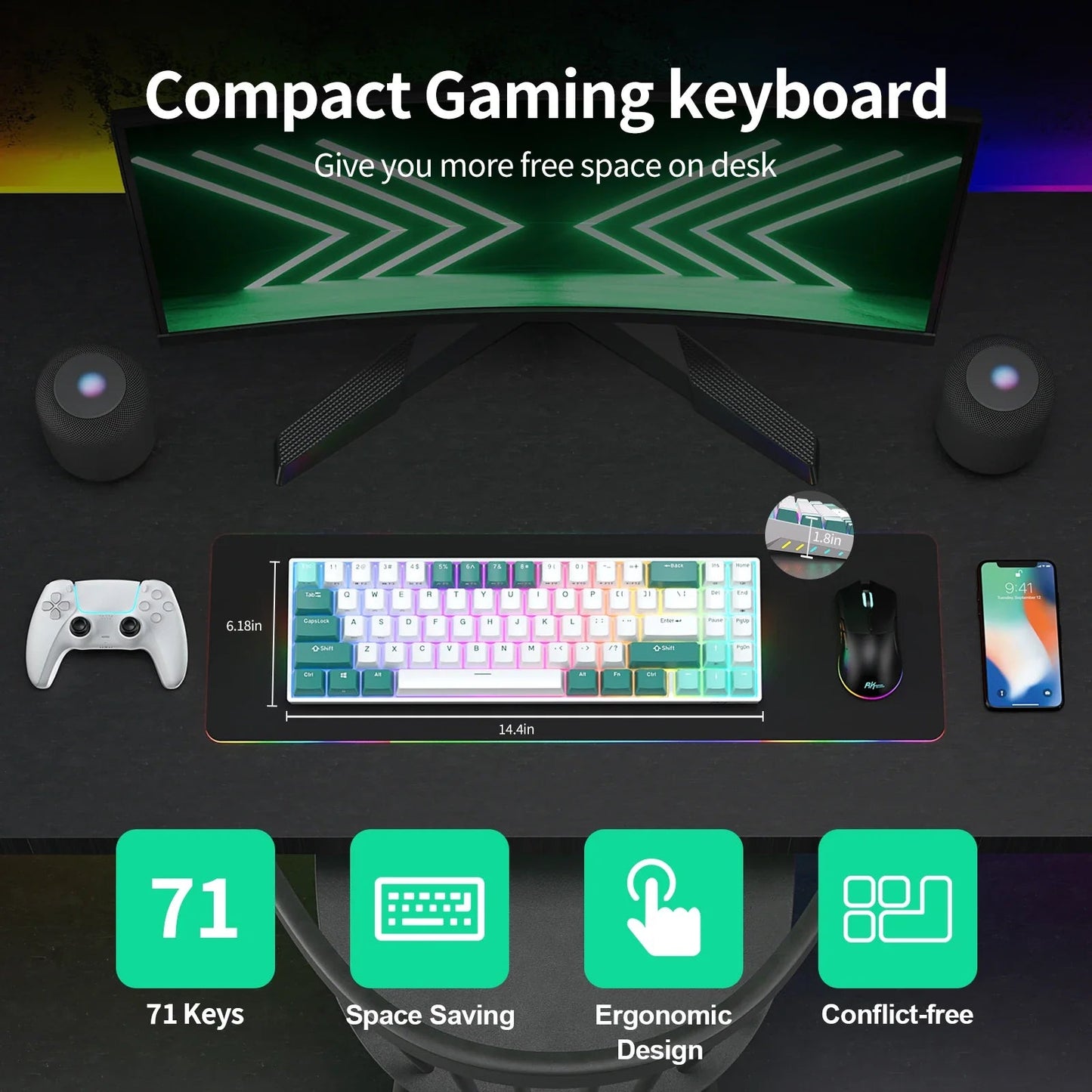 Tri-mode Mechanical Keyboard Electronics Den