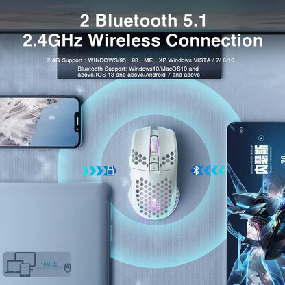 SM600 3-Mode Connection Wireless Gaming Mouse Electronics Den