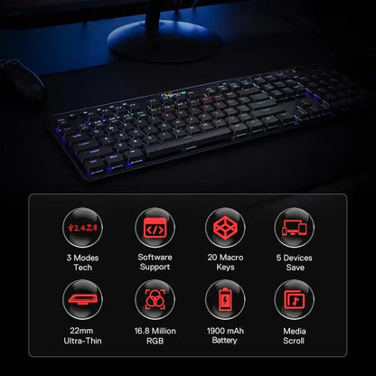 K618 Horus Wireless RGB Mechanical Keyboard Electronics Den