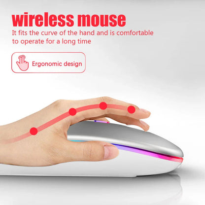 Wireless Mouse RGB Rechargeable Bluetooth Electronics Den