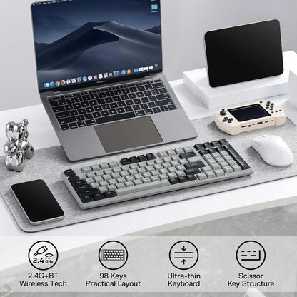 2.4G BT Wireless Computer 98 Keys Slim Electronics Den