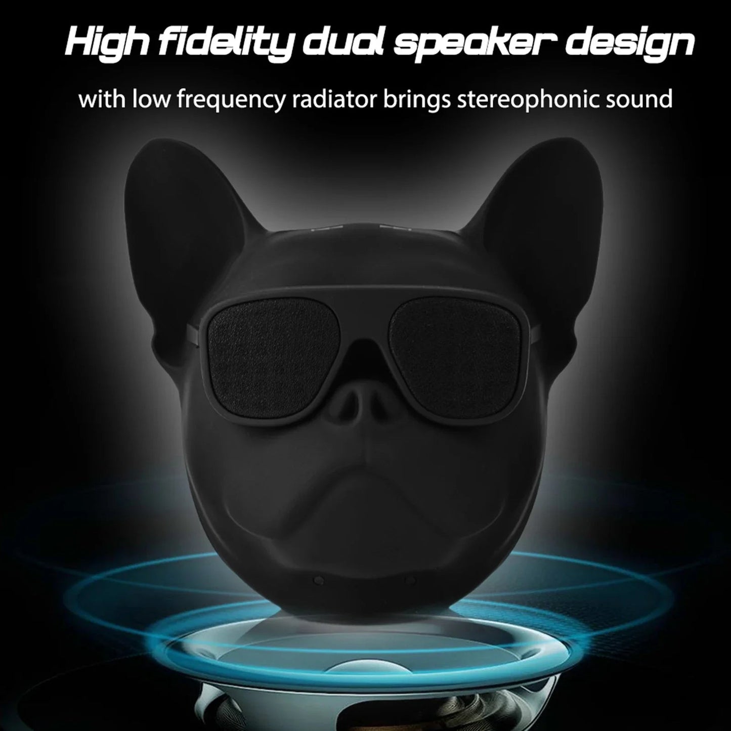 Portable Bluetooth Speaker Dog Shaped Stereo Subwoofer Electronics Den