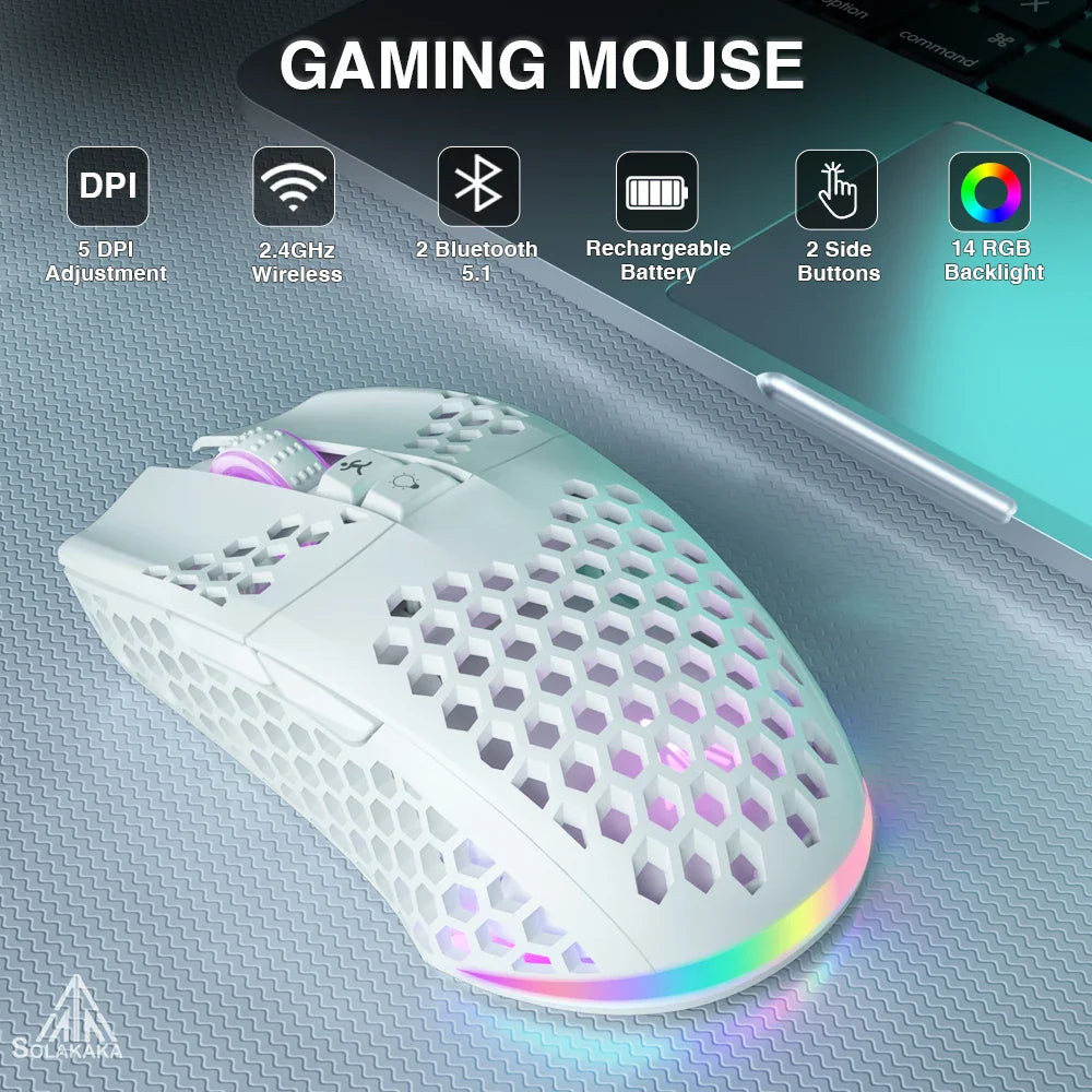 SM600 3-Mode Connection Wireless Gaming Mouse Electronics Den