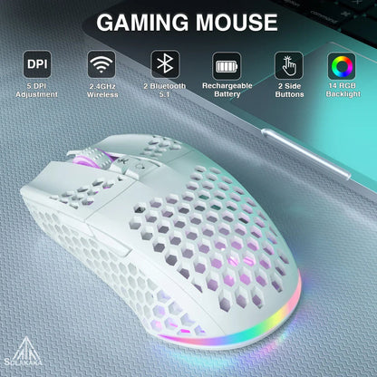 SM600 3-Mode Connection Wireless Gaming Mouse Electronics Den