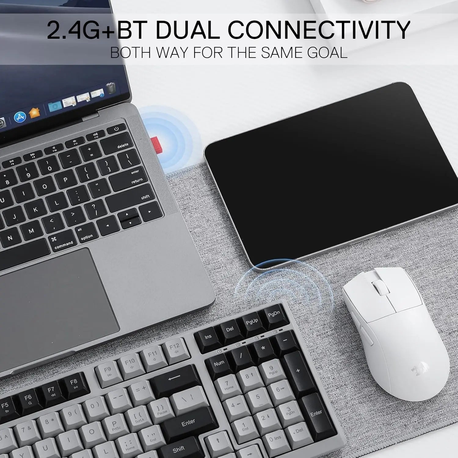 2.4G BT Wireless Computer 98 Keys Slim Electronics Den