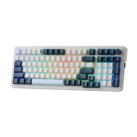 98 Keys 3-Mode Wireless Gasket RGB Gaming Mechanical Keyboard Electronics Den